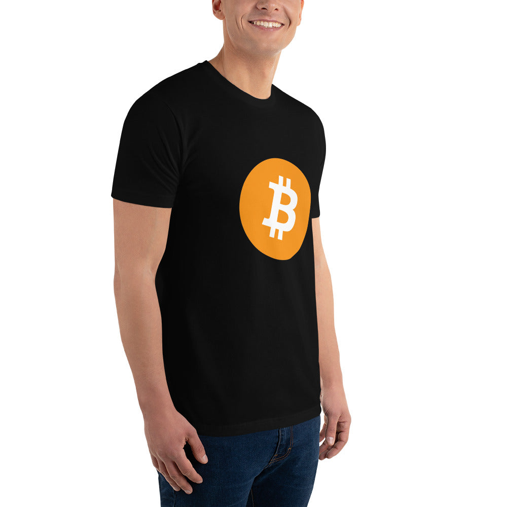 Bitcoin Orange Logo Fitted T-shirt