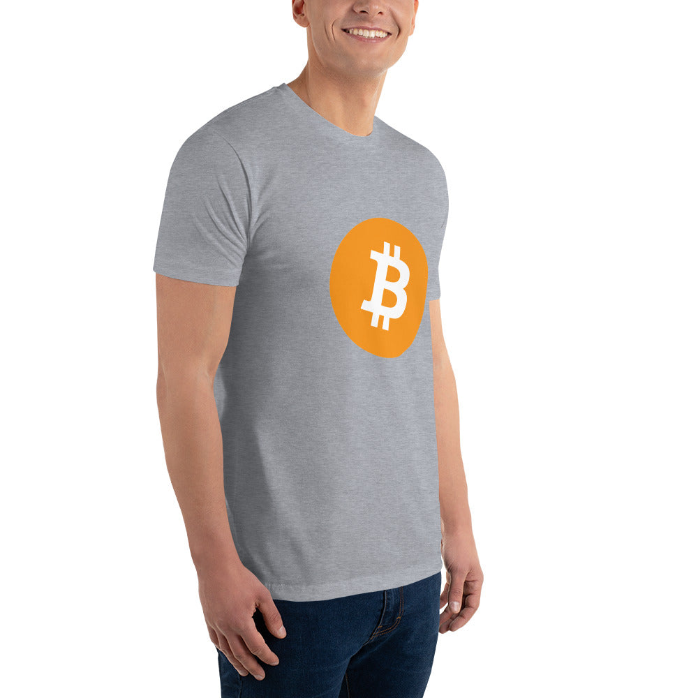 Bitcoin Orange Logo Fitted T-shirt