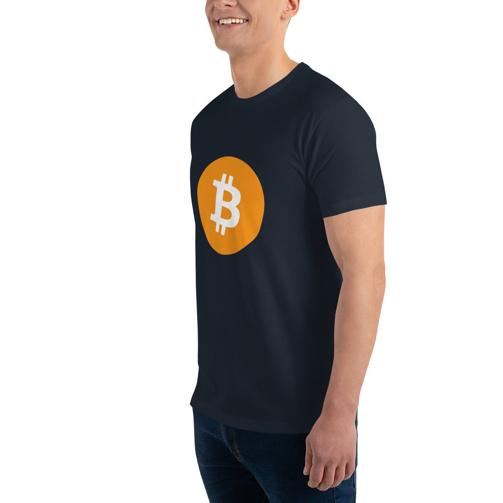 Bitcoin Orange Logo Fitted T-shirt