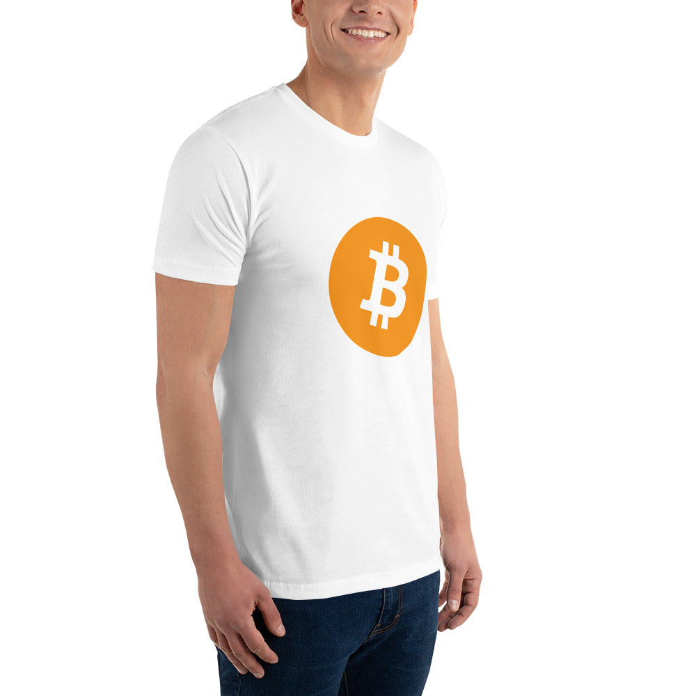 Bitcoin Orange Logo Fitted T-shirt