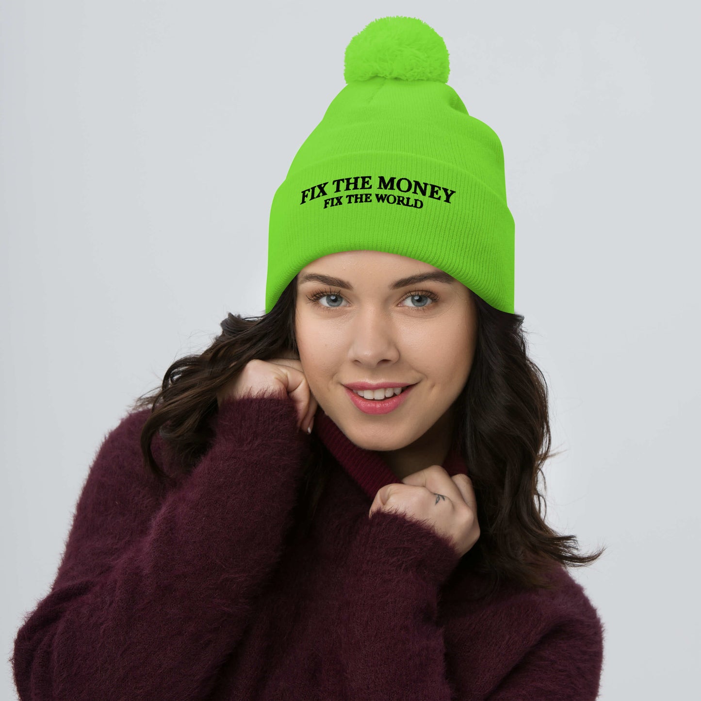 Fix the World Pom-Pom Beanie