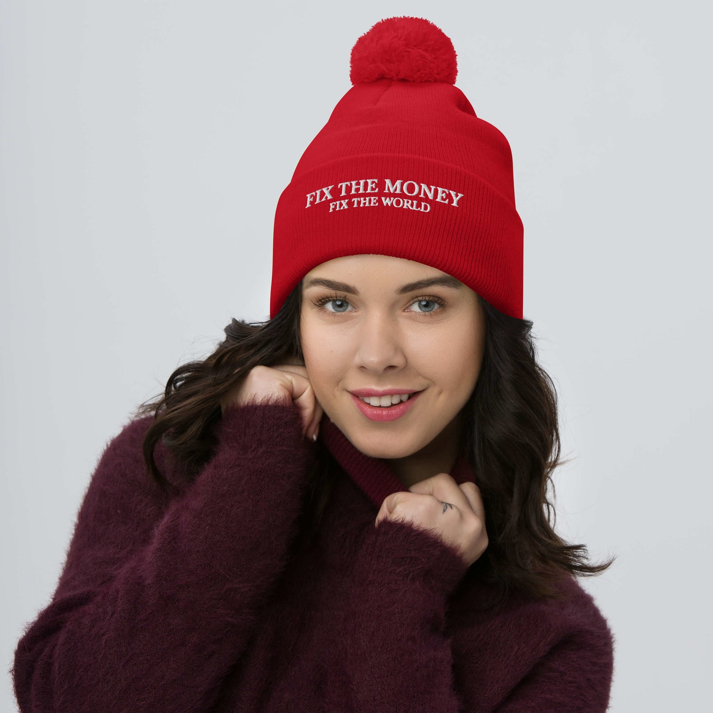 Fix the World Pom-Pom Beanie